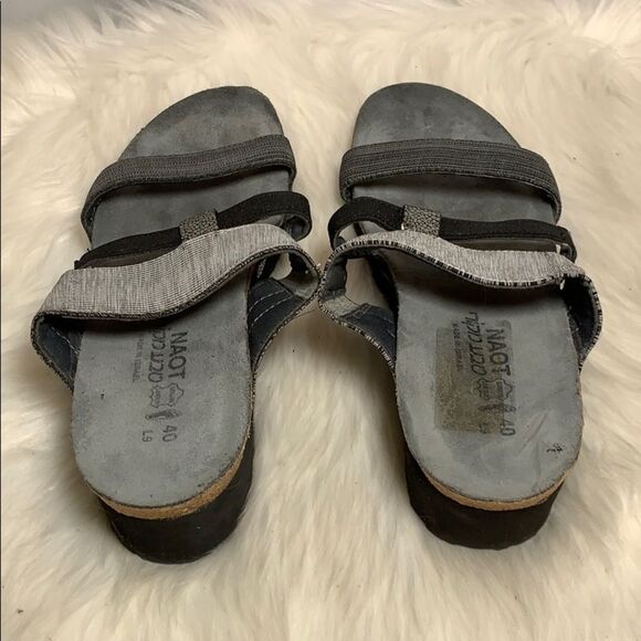 Naot Brenda Gray/Black Fashion Slides Size 40/9 - Picture 4 of 8